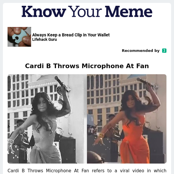 Cardi B Throws Microphone At Fan