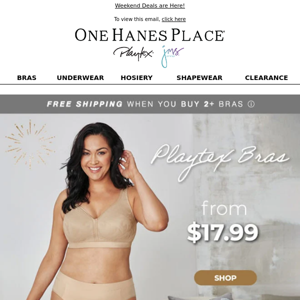 🏖️ Welcome Summer in our #1 Playtex Bra $17.99 - One Hanes Place