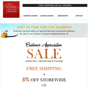 Customer Appreciation Sale - Shop Your Faves For Less