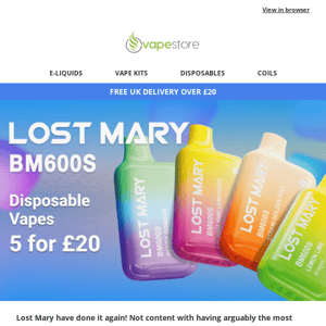 NEW Lost Mary BM600S Disposables