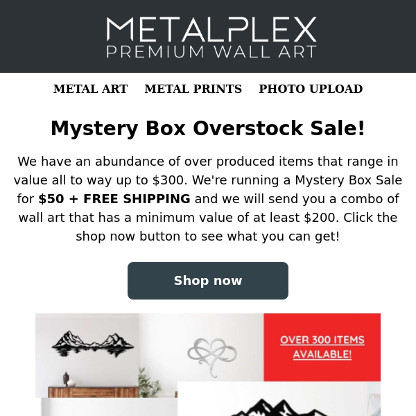 Mystery Box Sale Active