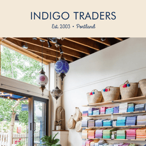 Indigo Turns 20 ⭐ Enjoy 25% Off Textiles