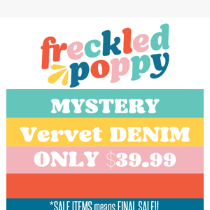 MYSTERY Vervet DENIM!! TODAY ONLY PRICE!