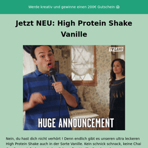 Du liebst Vanille? Dann mit Sicherheit auch unseren neuen High Protein Shake!