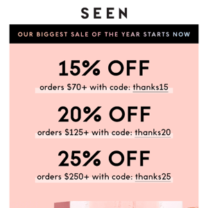 SAVE UP TO 25% OFF SITEWIDE