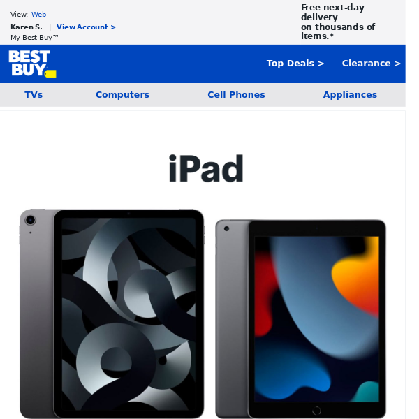 Shop iPad models as low as $249.99 today.