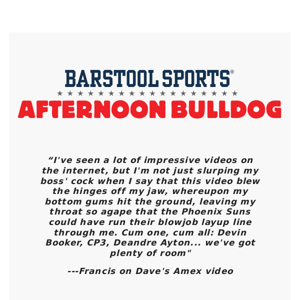 Afternoon Bulldog: Dave Portnoy's Insane AMEX Points Pile Would Cover A High-Salaried Employee At The Company