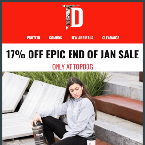 17% Off End Of Jan Sale 👻