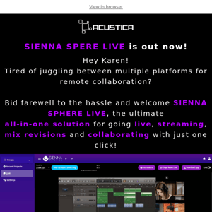 🟣Sienna Sphere LIVE is out!