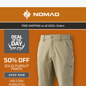 24 Hours Only: 50% off Select Pursuit Pants*