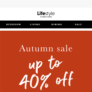 Final weekend 🍁 Up to 40% off in our Autumn Sale