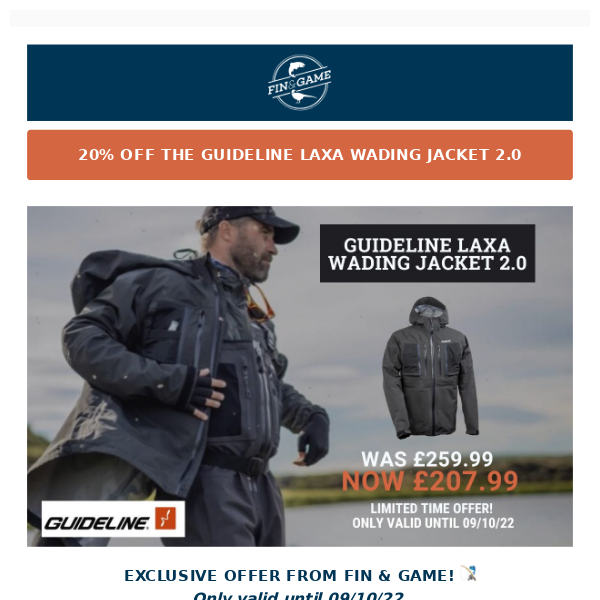 A Pay Day Treat: 20% off the Guideline Laxa 2.0 Wading Jacket! - Fin & Game
