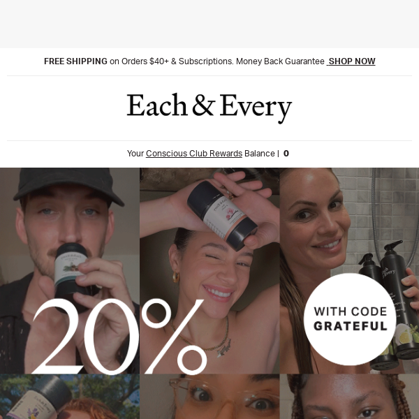 20% off for our friends & family