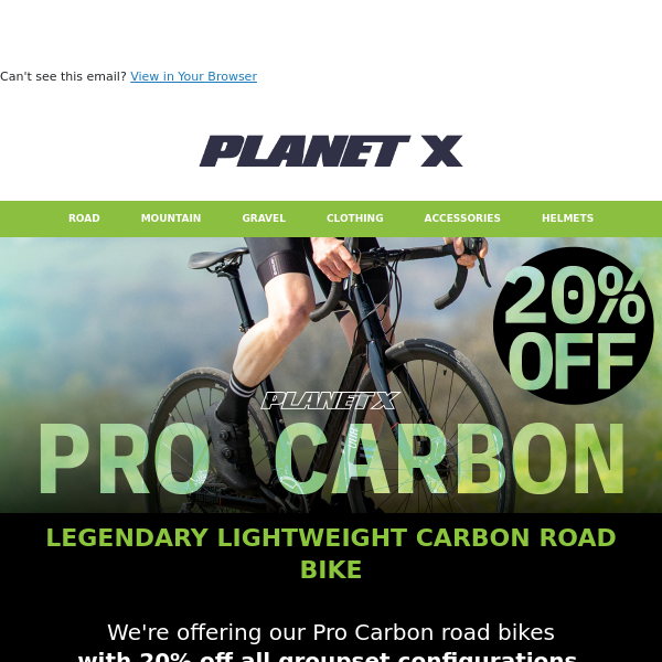 PRO CARBON - 20% OFF ALL BUILDS