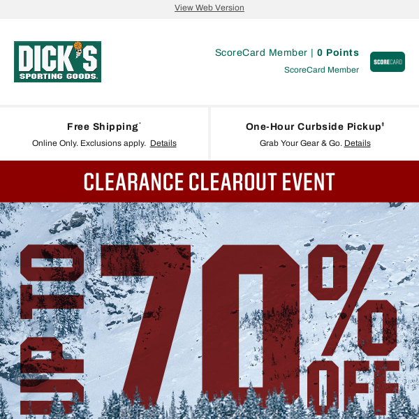 Open for up to 70% OFF savings on select clearance