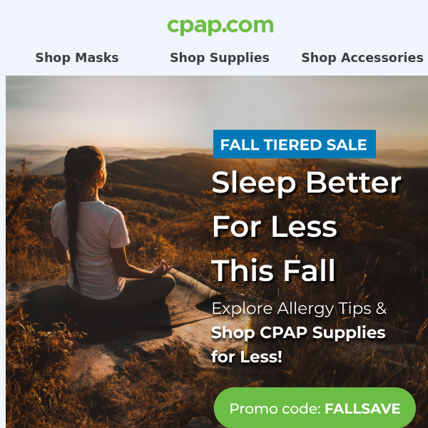 Fall Into Comfort: 20% Off CPAP Essentials