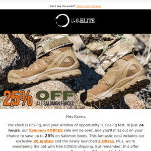 Last Chance: U.S. Elite's Salomon Sale Ends in 24 hours!