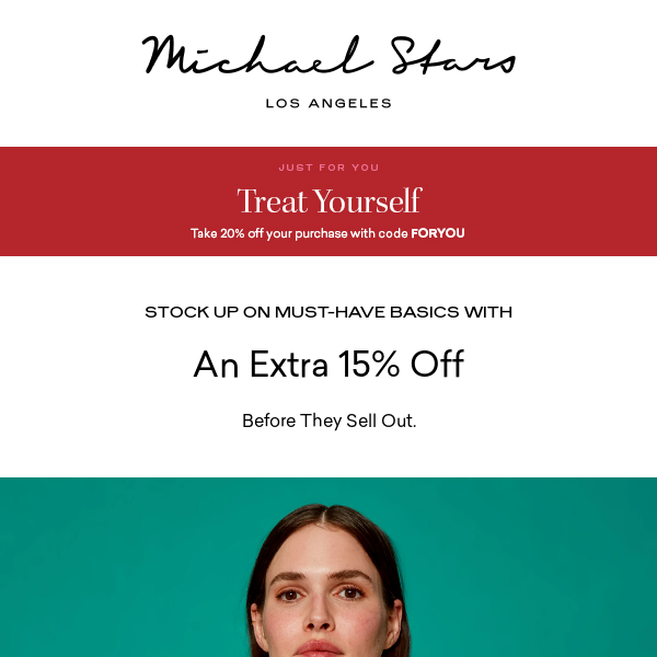 Inside: your extra 15% off is still here