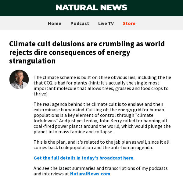 Climate cult delusions are crumbling as world rejects dire consequences of energy strangulation