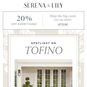 20% Off Tofino Wicker.