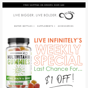 Last chance to use your 7% discount on these multivitamin gummies