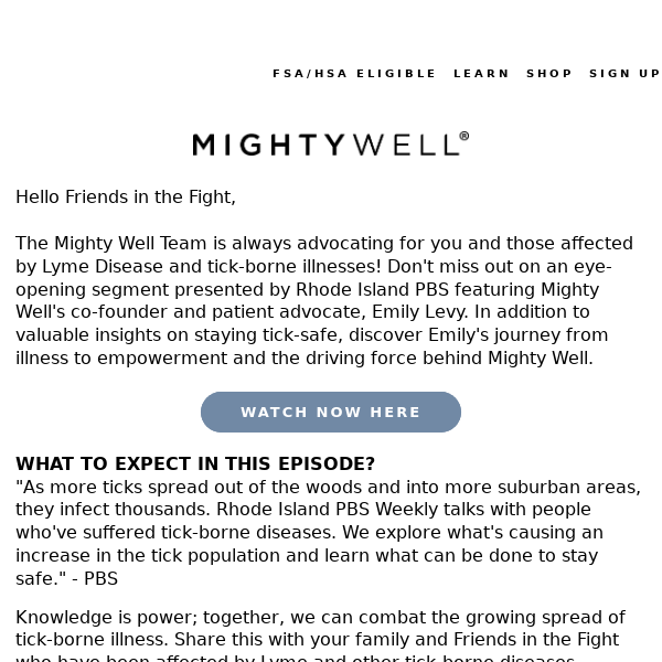 📺 Tune In: Mighty Well Shines a Light on Lyme Disease