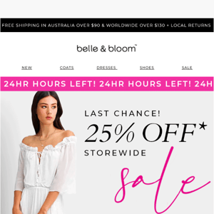 FINAL HOURS ⚡ 25% OFF Sitewide!