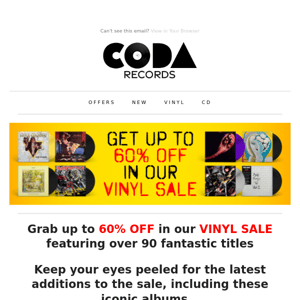 🚨 Iconic albums added to our VINYL SALE