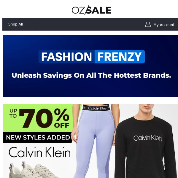 Calvin Klein Superstore Up To 70% Off + New Styles!
