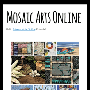 OH WHAT FUN....LAST DAY FOR 15% OFF ALL COURSES AT MOSAIC ARTS ONLINE!