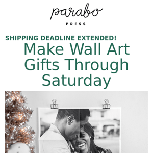 EXTENDED! There's still time to ship these select photo gifts