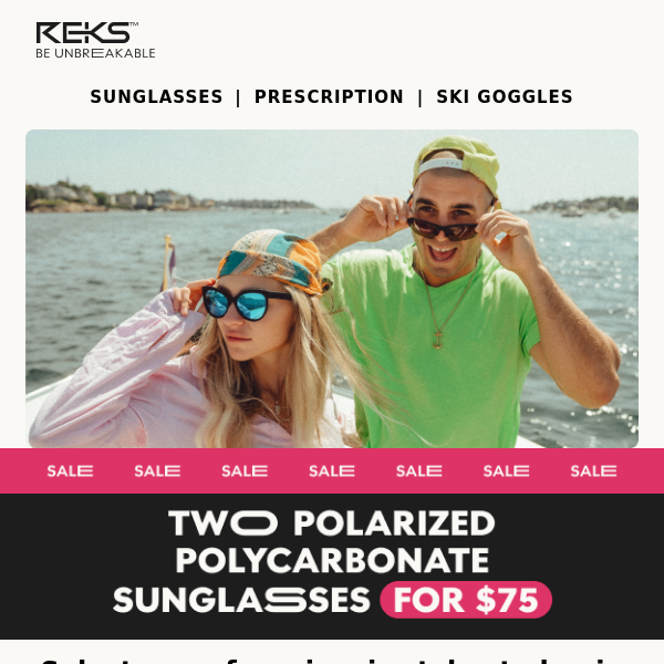 😎 2/$75 Polarized Sunglass Sale!