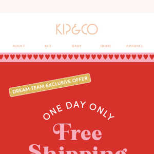 Today Only! FREE SHIPPING just for you!