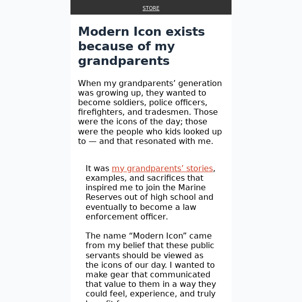 The inspiration behind Modern Icon