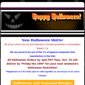 More New Arrivals of Halloween Shirt Designs!