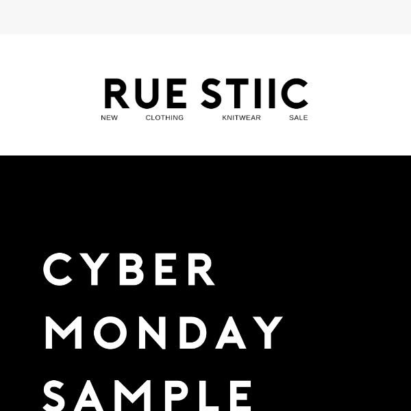 CYBER MONDAY | SAMPLE SALE