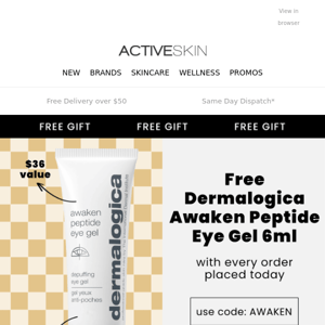 Free Dermalogica Eye Treatment with all orders today 😍