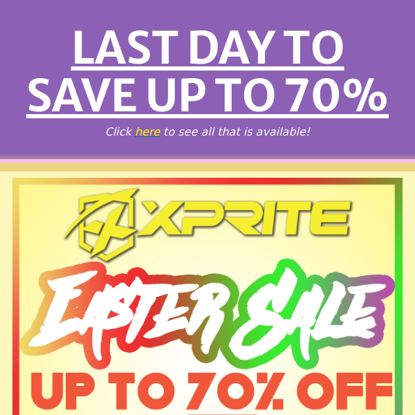 Today is the LAST DAY for Xprite's Easter SALE!