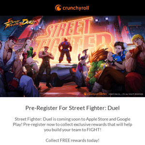 Street Fighter: Duel 👀 Now Open For Pre-Registration! 🥊