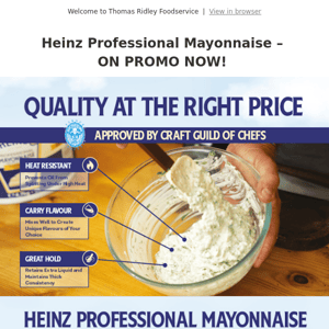 The ultimate companion for chefs - Heinz Professional Mayo