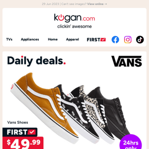 Daily deals: Classic Vans only $49.99 (Rising to $94.99)