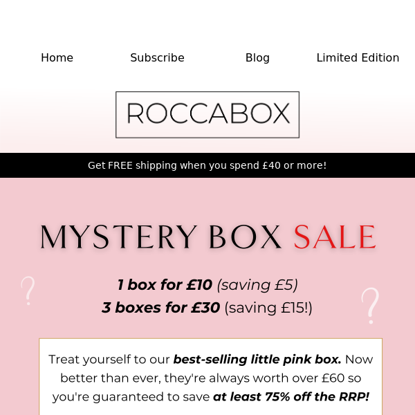 SALE: £10 Mystery boxes 🎁