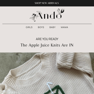 NEW! Those APPLE KNITS are IN 🍎