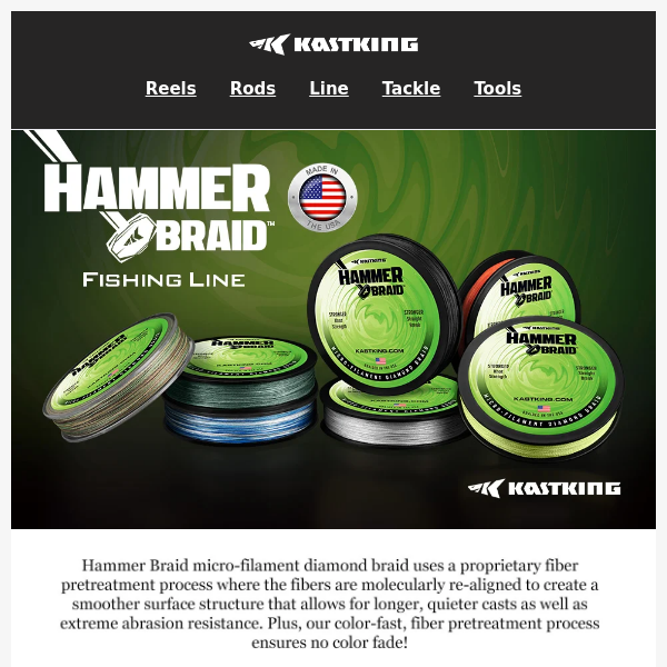 A Higher Standard in Braid - the New Hammer Braid from KastKing! - KastKing