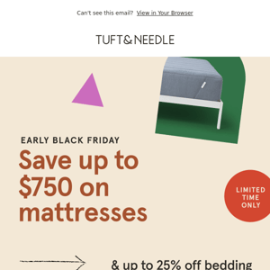 Up to $750 off mattresses?!