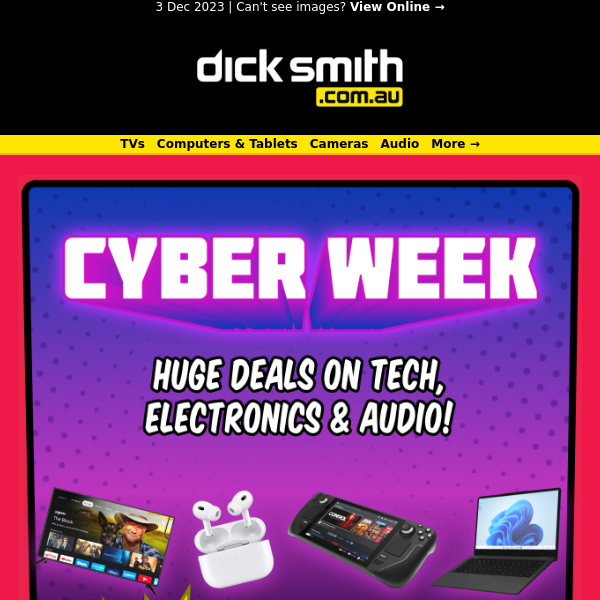 ⚡ Cyber Week Ends Midnight! Huge Deals on Tech, Electronics & Audio