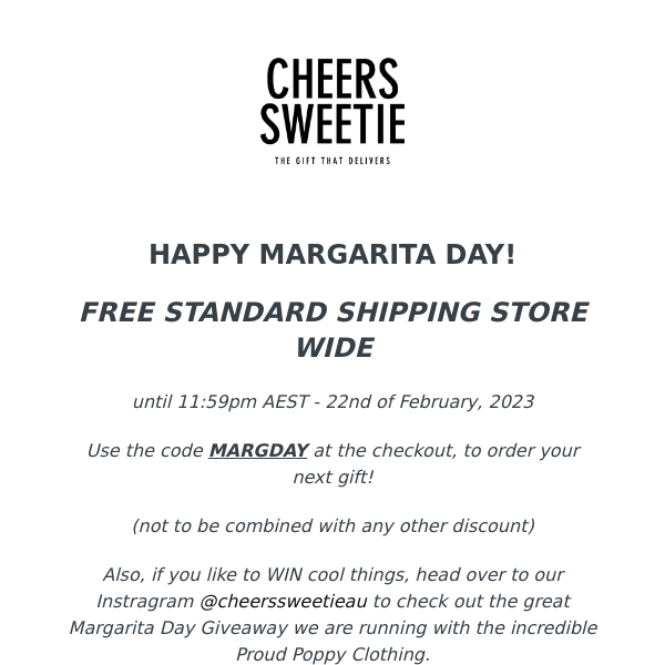 Happy Margarita Day - FREE SHIPPING