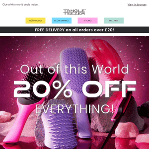Tangle Teezer, get 20% off EVERYTHING this Black Friday 🚀