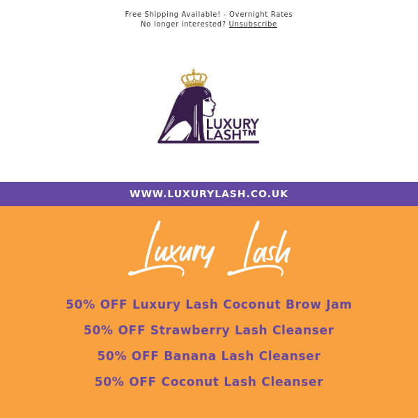 50% OFF Strawberry Lash Cleanser & Coconut Brow Jam