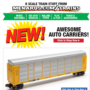 NEW! Auto Carriers with 11% OFF*!